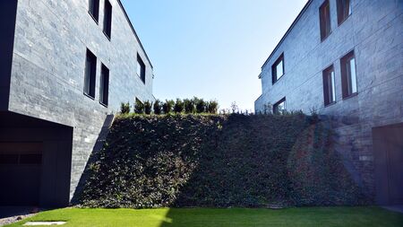 Warsaw, Poland. 22 September 2019. Apartment buildings in the "Fort Cze" investment in Mokotow district. The entire estate is considered one of the most attractive locations on the map of Warsaw.のeditorial素材