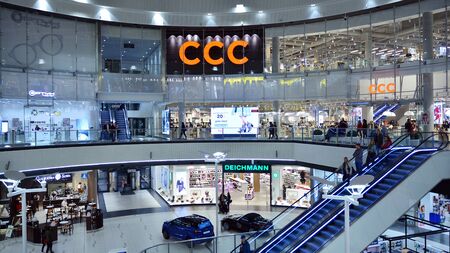 Szczecin, Poland. 4 October 2019. GALAXY Center is the largest shopping & entertainment center....