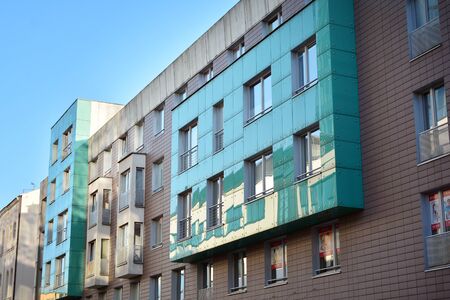 Modern European residential apartment buildings quarter. Abstract architecture, fragment of modern...