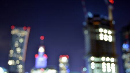 The construction site at night, Background dark light, blurred.の写真素材