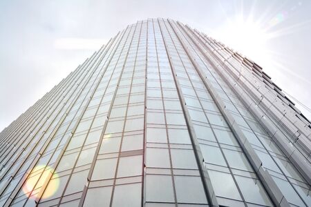 Abstract view of a skyscraper with sunlight