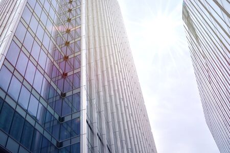 Abstract view of a skyscraper with sunlight