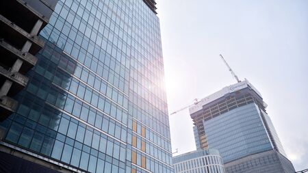 Warsaw, Poland. 10 January 2020. Construction of the Unit Tower office building.