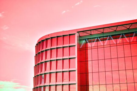 Modern architecture duo tone background. Geometric background