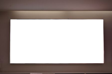 Blank showcase billboard for your text message or media content with blurred image popular fashion...