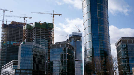 Warsaw, Poland. March 13, 2020. The construction of the office complex Generation Park in Warsaw