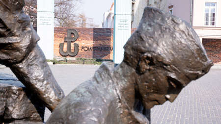 Warsaw, Poland. 28 March 2020. Warsaw Uprising Monument is a monument in Warsaw, Poland, dedicated to the Warsaw Uprising of 1944.のeditorial素材