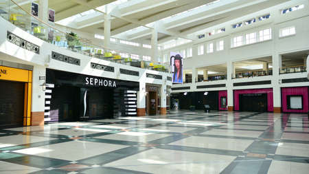Warsaw, Poland. 16 April 2020. Empty Arkadia Westfield shopping center. The city empties of tourists...