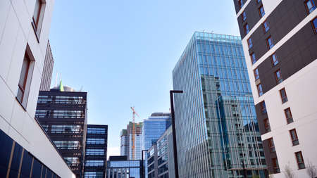 Warsaw, Poland. 16 April 2020. The construction of the office complex Generation Park in Warsaw