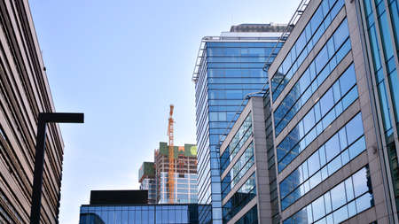 Warsaw, Poland. 16 April 2020. The construction of the office complex Generation Park in Warsaw