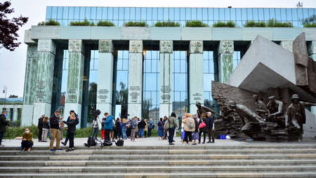 Warsaw, Poland. 9 June 2020. Protest of supporters of Judge Igor Tuleya at the entrance to the Supreme Court. Tuleya is known for criticizing the right-wing government on judicial reform.のeditorial素材