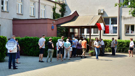 Warsaw, Poland. 28 June 2020. Polling station. Polish presidential election 2020. First round of...