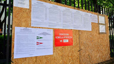 Warsaw, Poland. 28 June 2020. Polling station. Polish presidential election 2020. First round of...