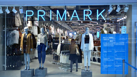 Warsaw, Poland. 1 September 2020. Sign Primark. Company signboard Primark.のeditorial素材