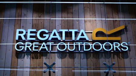 Warsaw, Poland. 1 September 2020. Sign Regatta Great Outdoors. Company signboard Regatta Great...
