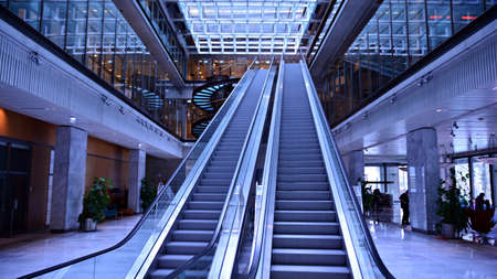 Warsaw, Poland. `15 February 2021. Interior of the Warsaw stock exchange building.