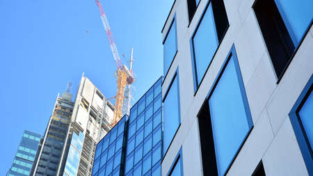 Warsaw, Poland. 22 February 2021. Construction site of an Varso Place office building.