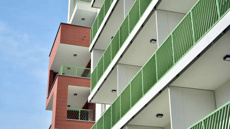 Part of city real estate property and condo architecture. Detail in modern residential flat...