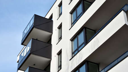 Part of city real estate property and condo architecture. Detail in modern residential flat...