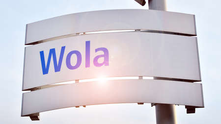 Warsaw, Poland. 8 January 2022. Sign Wola ..のeditorial素材