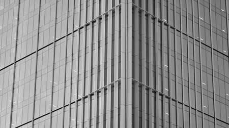 Urban abstract - windowed wall of office building. Detail shot of modern business building in city....