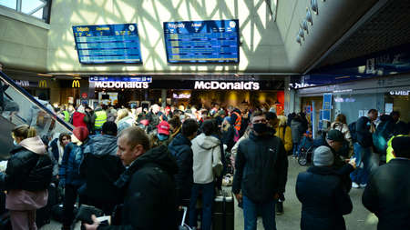 Warsaw, Poland. 10 March 2022. The humanitarian crisis in Europe caused by Russia's attack on...