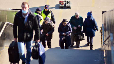 Warsaw, Poland. 14 March 2022. The humanitarian crisis in Europe caused by Russia's attack on...