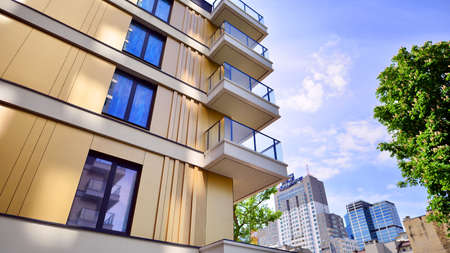 Warsaw, Poland. 17 May 2022. Unique Tower is a luxurious apartment building with inspiring interiors and a unique view of the city.のeditorial素材