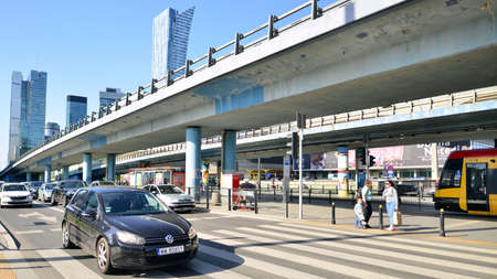 Warsaw, Poland. 18 June 2022. View of road traffic on street in the city center.