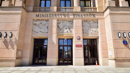 Warsaw, Poland. 23 June 2022. Building of Ministry of Financeのeditorial素材