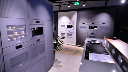 Warsaw, Poland. 19 January 2023. Inside MIELE retail store. Miele is German Based Manufacturer of Premium Class Household Appliances and Electronicsのeditorial素材