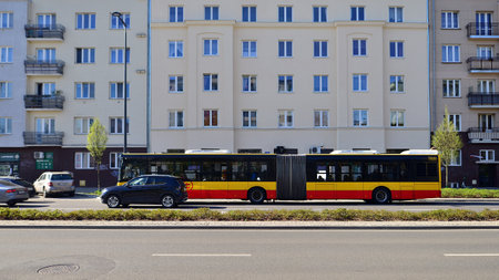Warsaw, Poland. 21 April 2023. Warsaw Wola district. View of Gorczewska streetのeditorial素材