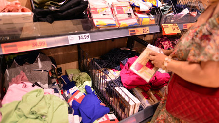 Warsaw, Poland. 12 July 2023. Inside supermarket Lidl..のeditorial素材