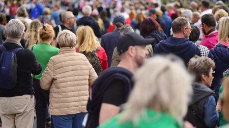 Warsaw, Poland. October 1, 2023. March of a Million Hearts. Hundreds of thousands march in...
