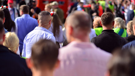 Warsaw, Poland. October 1, 2023. March of a Million Hearts. Hundreds of thousands march in...