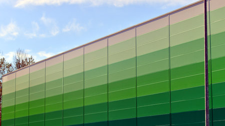 Facade of an industrial building and warehouse.の写真素材