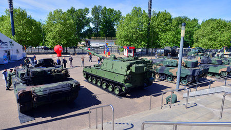 Warsaw, Poland. May 7, 2025. Defence24 Military Equipment Exhibition in PGE National stadium