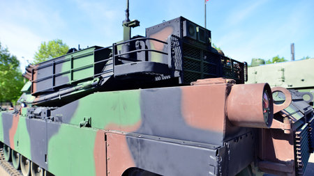 Tank turret with armament and modern armor protection systems.