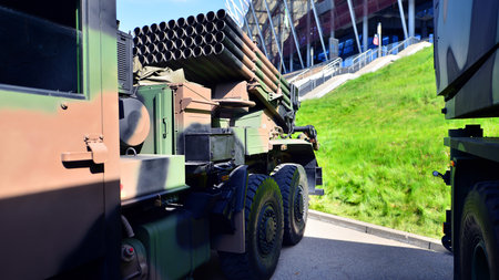 Warsaw, Poland. 7 May 2025. Anti aircraft rocket system Narew at the Defence24 military equipment...