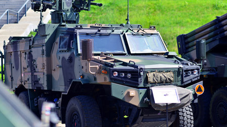 Warsaw, Poland. 7 May 2025. Anti aircraft missile system Poprad at the Defence24 military equipment...