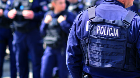 Warsaw, Poland. May 25, 2025. Police units securing demonstrations.