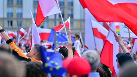 Warsaw, Poland. 25/05/2025. The Great March of Patriots by Rafal Trzaskowski. Hundreds of thousands...