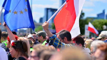 Warsaw, Poland. 25/05/2025. The Great March of Patriots by Rafal Trzaskowski. Hundreds of thousands...