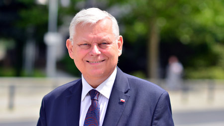 Warsaw, Poland. July 8, 2025. Polish parliamentarian, member of the Sejm Marek Suski.のeditorial素材