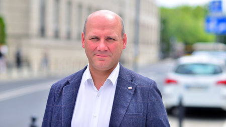 Warsaw, Poland. July 8, 2025. Polish parliamentarian, member of the Sejm Szymon Szynkowski vel Sek.のeditorial素材