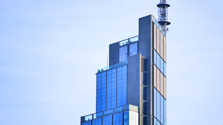 Warsaw, Poland. 5 January 2026. A turning lookout point in Varso Tower on the highest floor highest building in Poland and European Union (310 meters high including spire).のeditorial素材