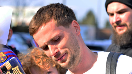 Warsaw, Poland. 23 March 2026. Player of the Polish national football team Tomasz Kedziora.