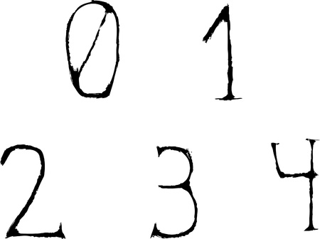 hand draw alphabet and symbolsのイラスト素材