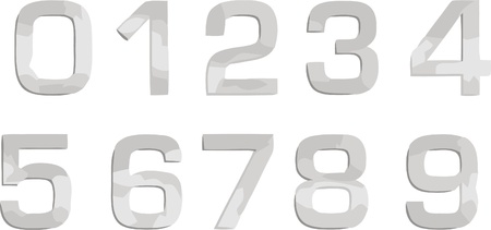 set of stylish numbersのイラスト素材