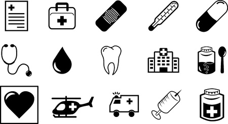 Medical symbols and iconsのイラスト素材